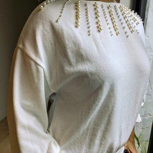 Beaded White Sweater UNWORN